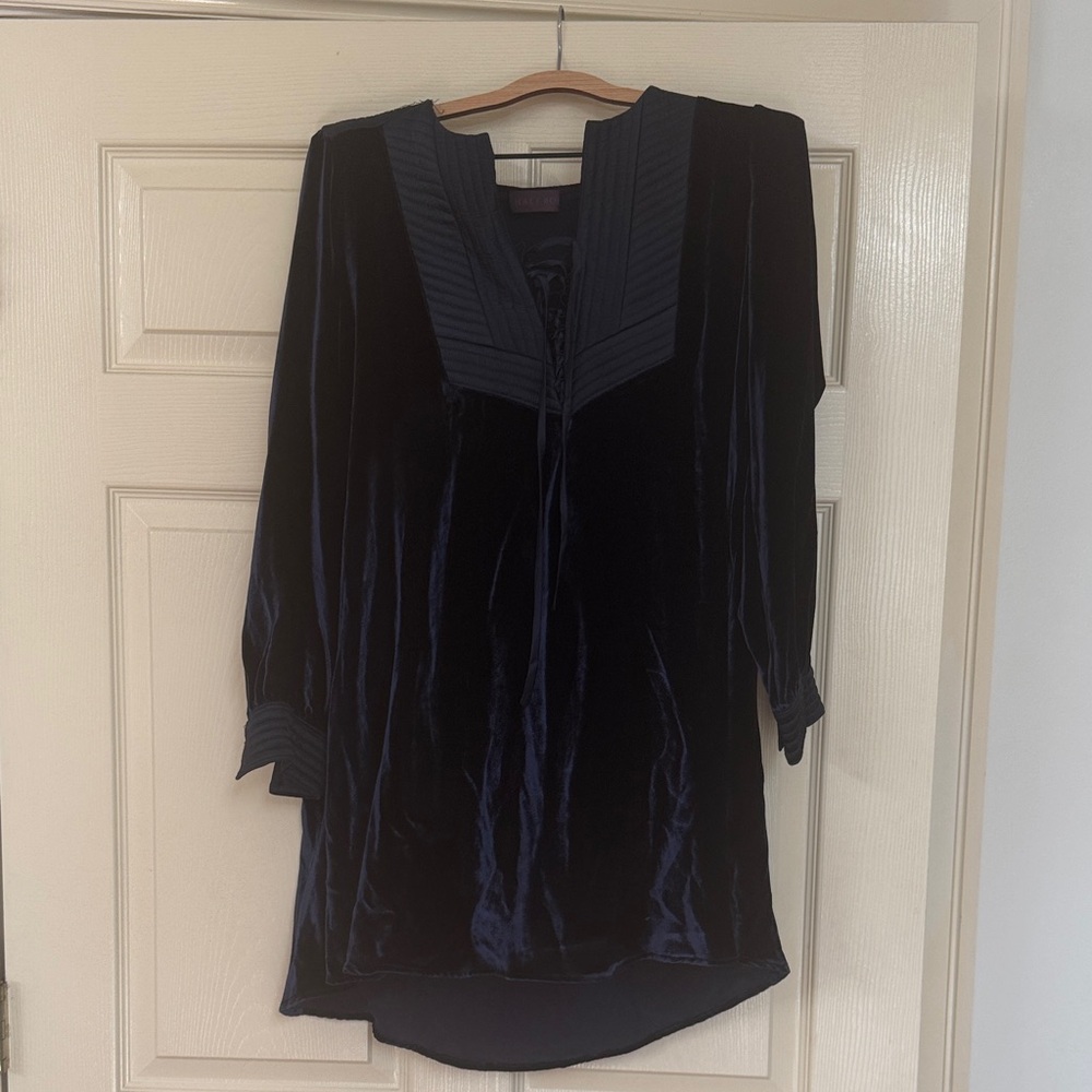 Hale Bob Midnight Blue Velvet Tunic